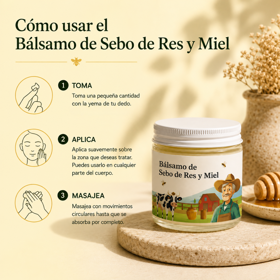 Bálsamo de Sebo de Res y Miel